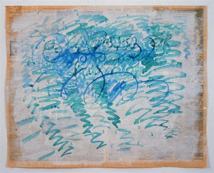 Untitled (Blue Zig-Zags), 1988 - Paul Thek