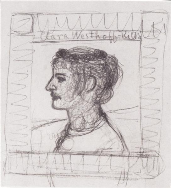 Portrait of Clara Rilke-Westhoff, c.1902 - Paula Modersohn-Becker