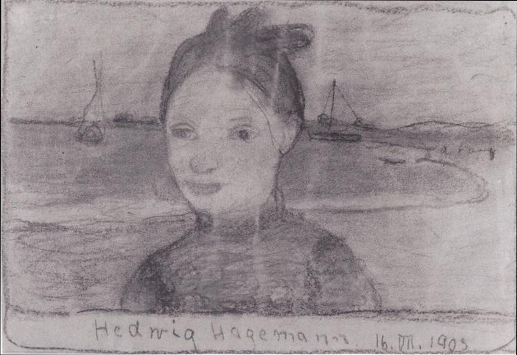 Portrait of Hedwig Hagemann, 1903 - Paula Modersohn-Becker