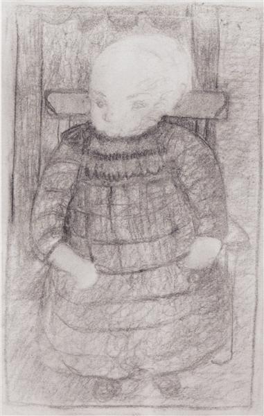 Seated child in an Armchair, 1902 - Paula Modersohn-Becker