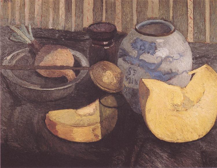 Still Life with Pumpkin, c.1905 - Paula Modersohn-Becker