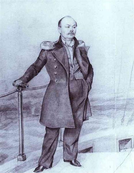 S. D. Shishmarev on  Board the Ship, 1849 - Павел Федотов
