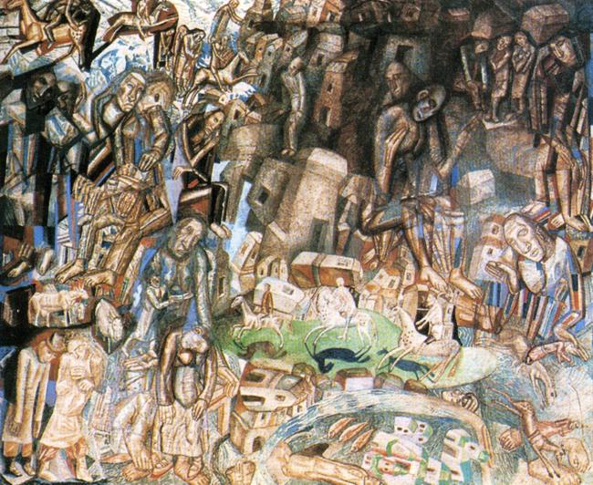 Untitled (The Riders), 1913 - Pável Filónov