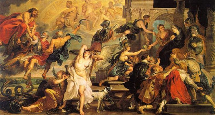 Apotheosis of Henry IV and the Proclamation of the Regency of Marie de Medici, 1622 - 1624 - Peter Paul Rubens