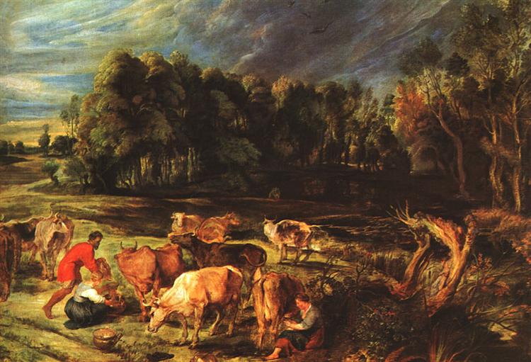 Landscape with Cows, c.1636 - Pierre Paul Rubens