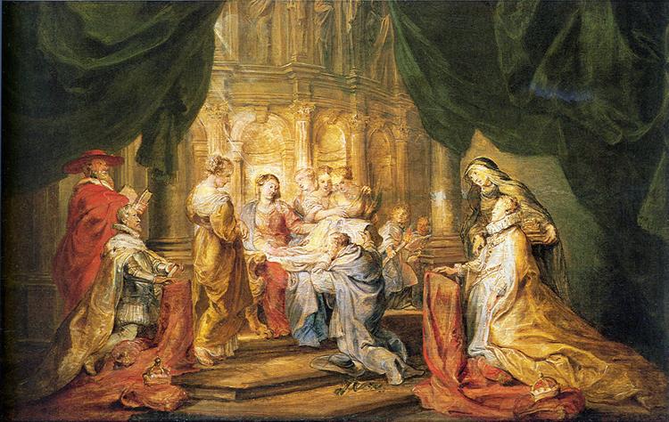St. Ildefonso Receiving a Priest Cloak, 1630 - 1631 - 魯本斯