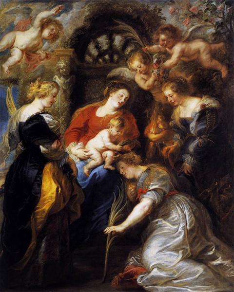 The Crowning of St. Catherine, 1631 - Питер Пауль Рубенс