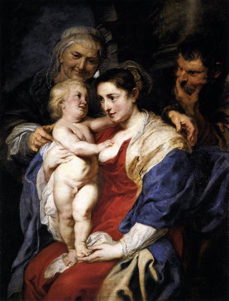 The Holy Family with St. Anne, c.1630 - Питер Пауль Рубенс
