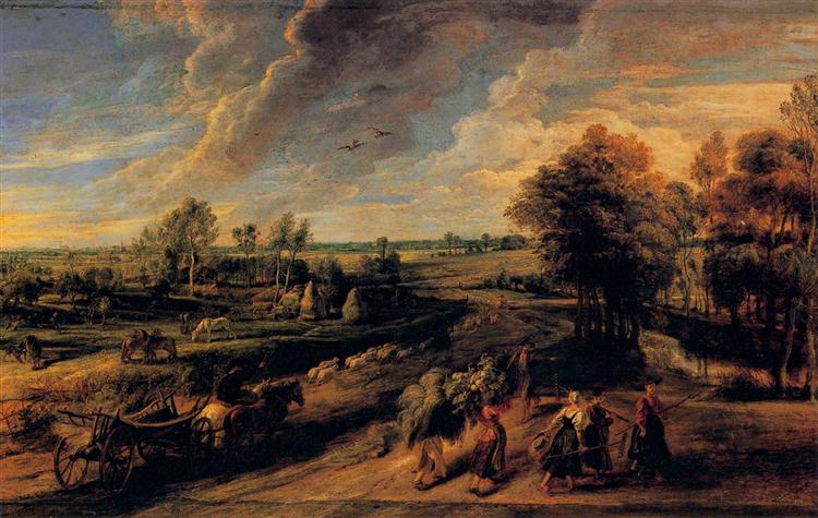 The Return of the Farm Workers from the Fields, c.1635 - c.1640 - Питер Пауль Рубенс
