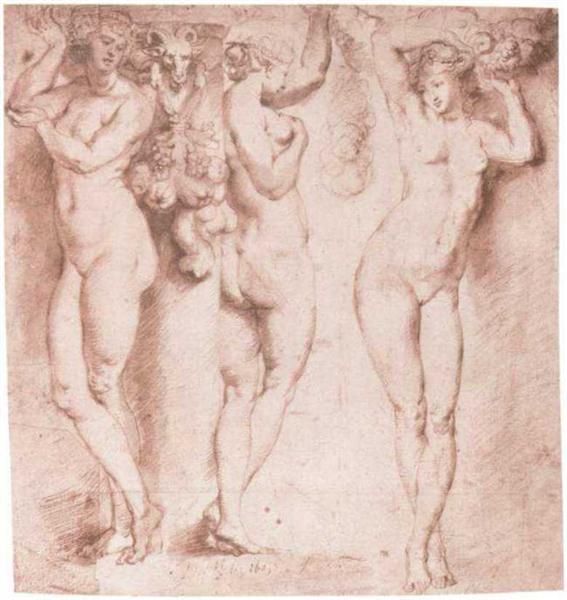 The Three Caryatids - Pierre Paul Rubens