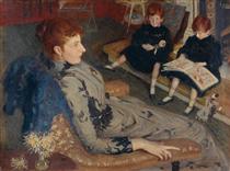 Mrs Cyprian Williams and Her Two Little Girls - Philip Wilson Steer