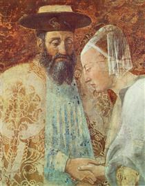 Meeting between the Queen of Sheba and King Solomon (detail) - Piero della Francesca