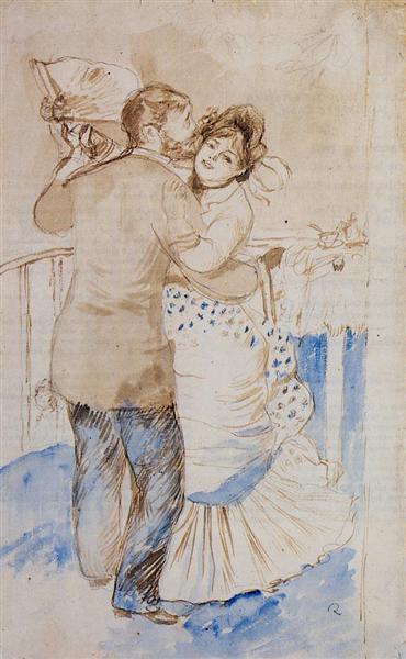 Country Dance (study), 1883 - П'єр-Оґюст Ренуар
