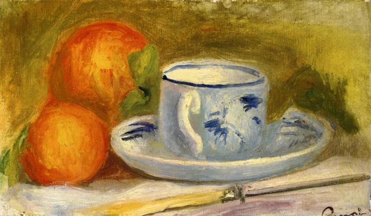 Cup and Oranges - Pierre-Auguste Renoir