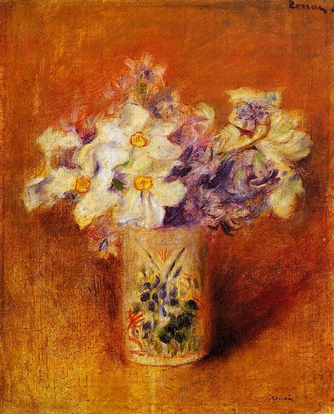 Flowers in a Vase, 1878 - Пьер Огюст Ренуар