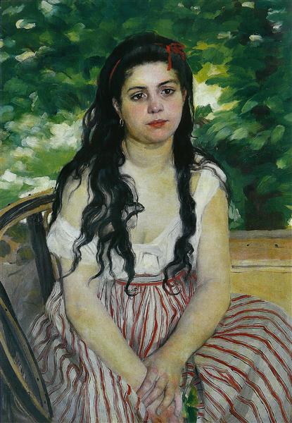 En été, la Bohémienne, 1868 - Auguste Renoir