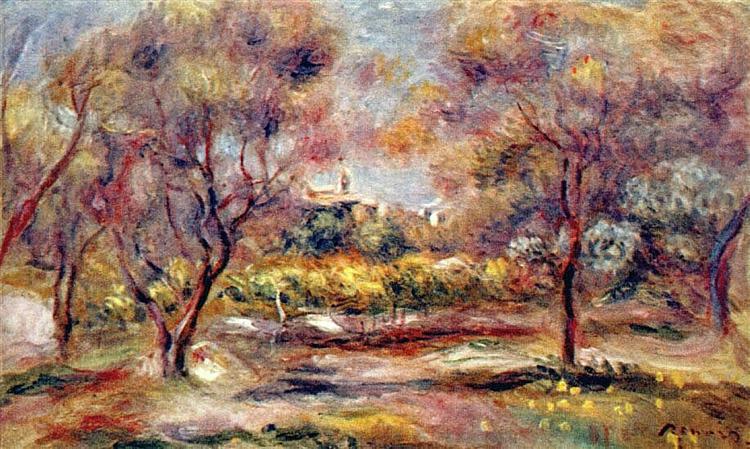 Landscape at Grasse, 1908 - 1911 - 雷諾瓦
