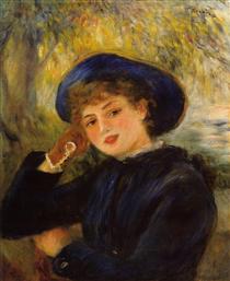 Mademoiselle Demarsy (Woman Leaning on Her Elbow) - Pierre-Auguste Renoir