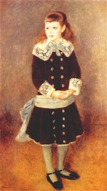 Marthe Berard (Girl Wearing a Blue Sash) - Auguste Renoir