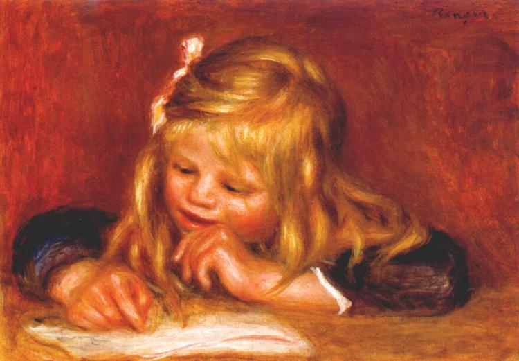Coco Reading, 1905 - Пьер Огюст Ренуар