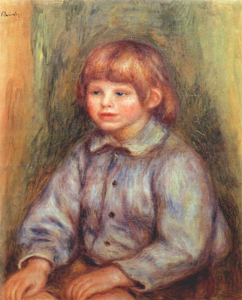 Seated Portrait of Claude Renoir, c.1908 - 1909 - 雷諾瓦