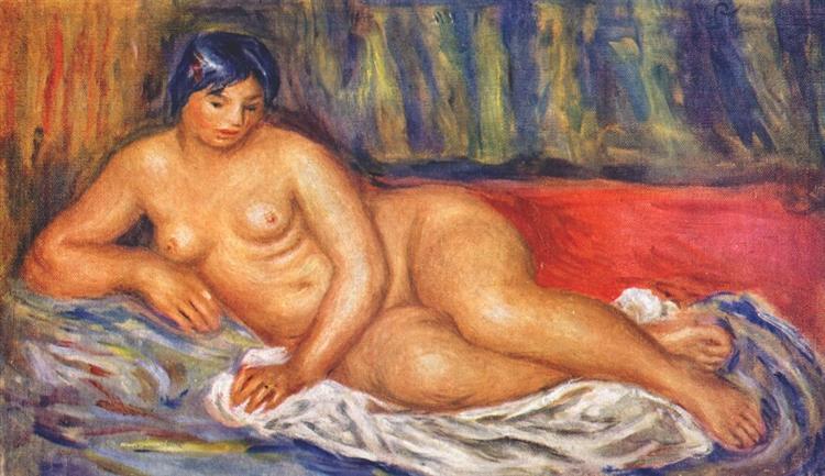 Nude girl reclining, 1917 - 雷諾瓦