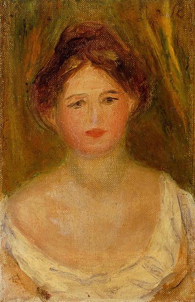 Portrait of a Woman with Hair Bun - Auguste Renoir