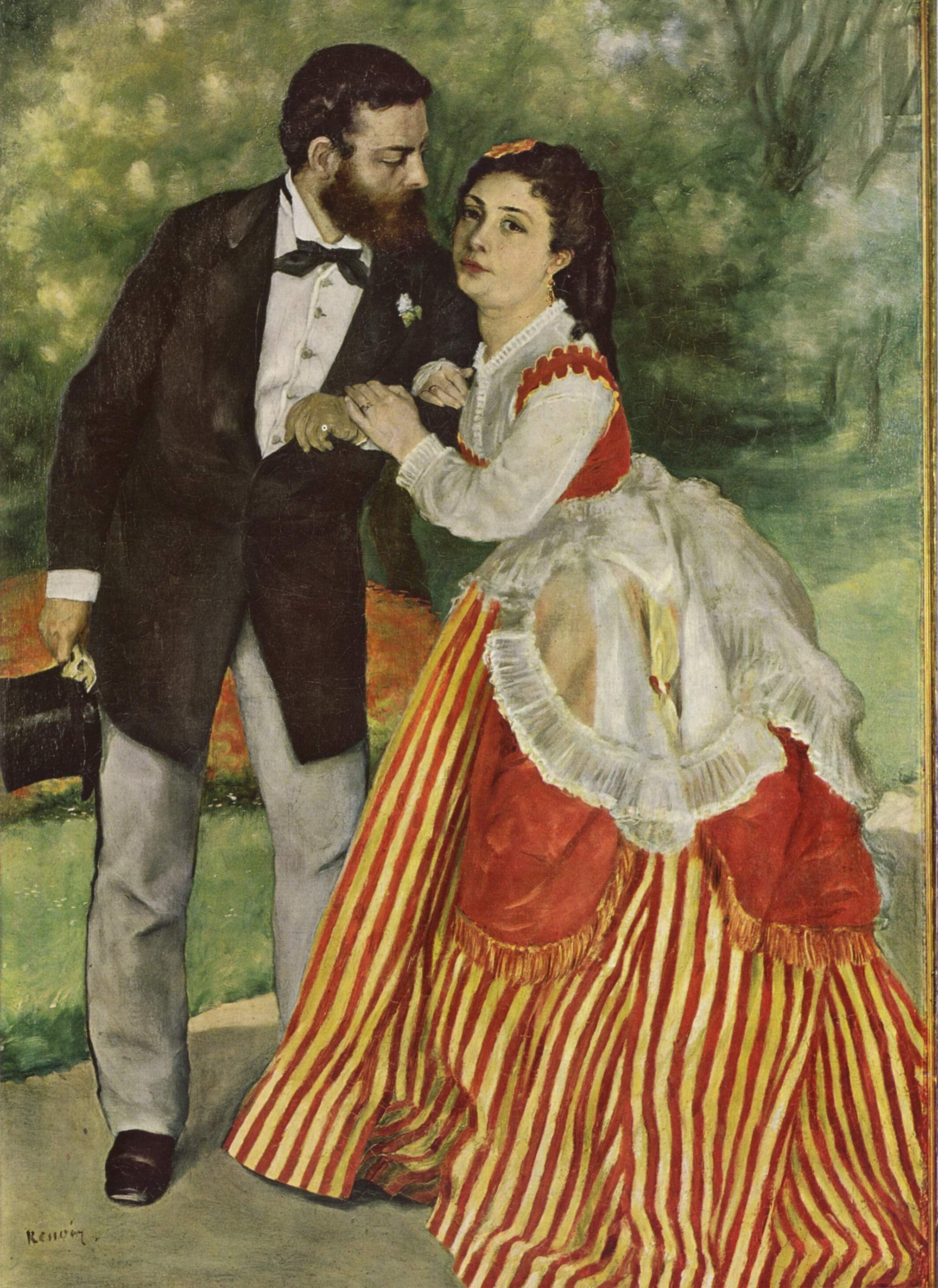 Portrait of the couple Sisley, 1868 - Pierre-Auguste Renoir - WikiArt.org