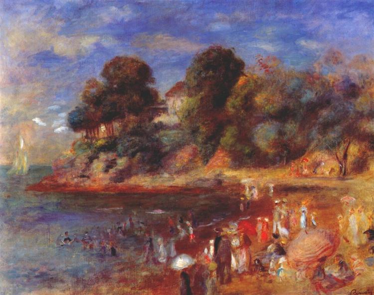 The beach at pornic, 1892 - Пьер Огюст Ренуар