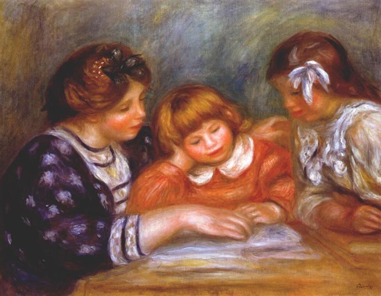 The lesson, 1906 - Пьер Огюст Ренуар