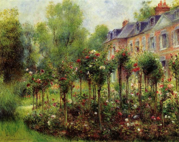 The Rose Garden at Wargemont, 1879 - 雷諾瓦