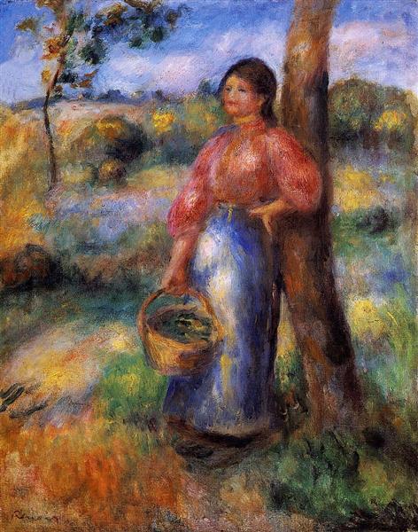The Shepherdess, c.1902 - 雷諾瓦