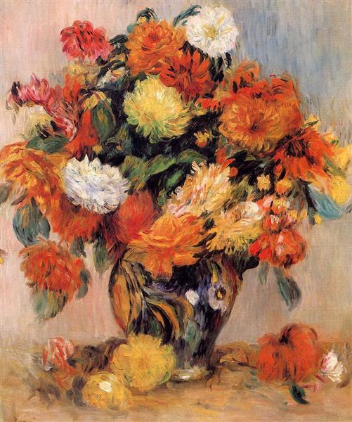 Vase of Flowers, c.1884 - Pierre-Auguste Renoir