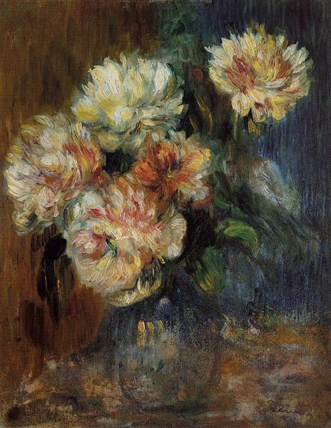 Vase of Peonies, c.1890 - Pierre-Auguste Renoir