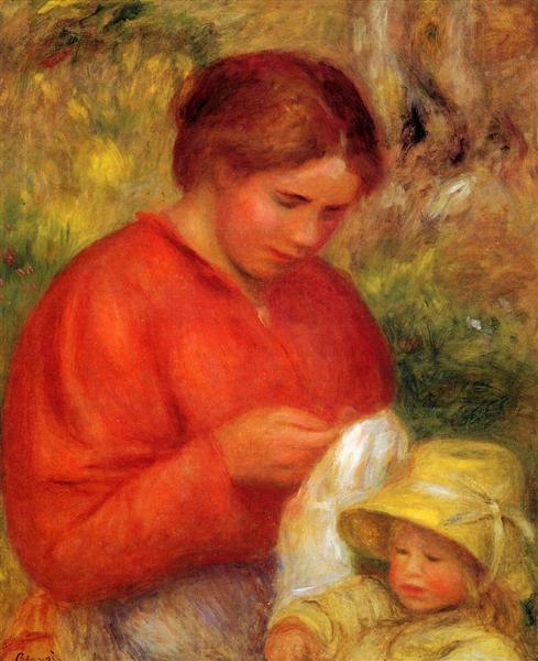 Woman and Child, c.1900 - П'єр-Оґюст Ренуар