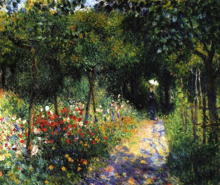 Woman at the Garden, 1873 - Auguste Renoir