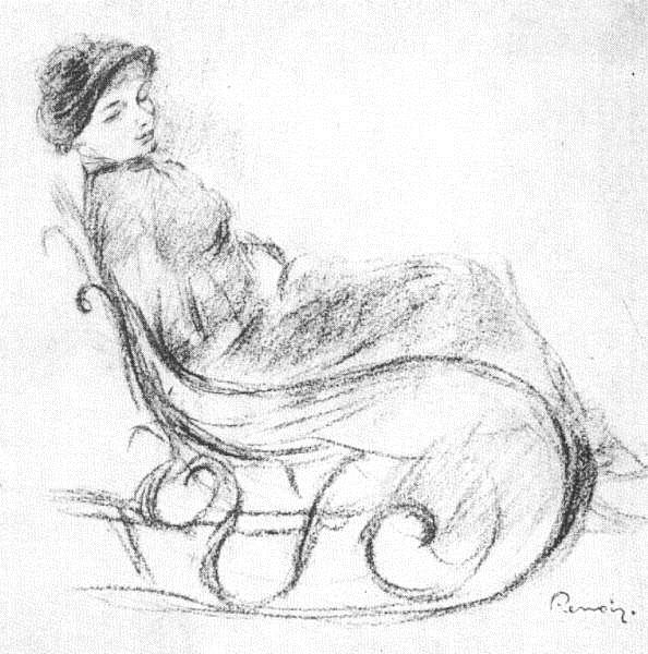 Woman in a Rocking Chair - Pierre-Auguste Renoir