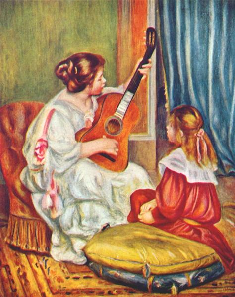 Woman with a guitar, 1897 - Pierre-Auguste Renoir