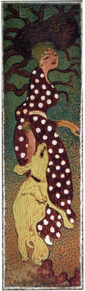 Woman in a Polka Dot Dress, 1892 - 1898 - Пьер Боннар