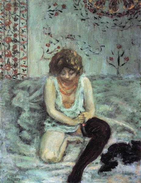 Woman with Black Stockings, 1900 - Pierre Bonnard