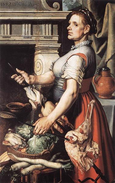 Cozinheiro diante do Fogareiro, 1559 - Pieter Aertsen
