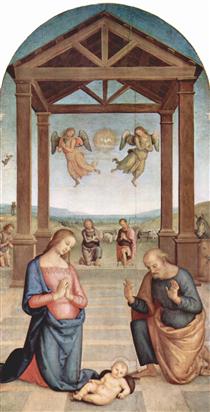 Altarpiece of St. Augustine - Adoration of the Shepherds - Pietro Perugino