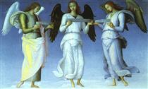 Angels (detail) - Pietro Perugino