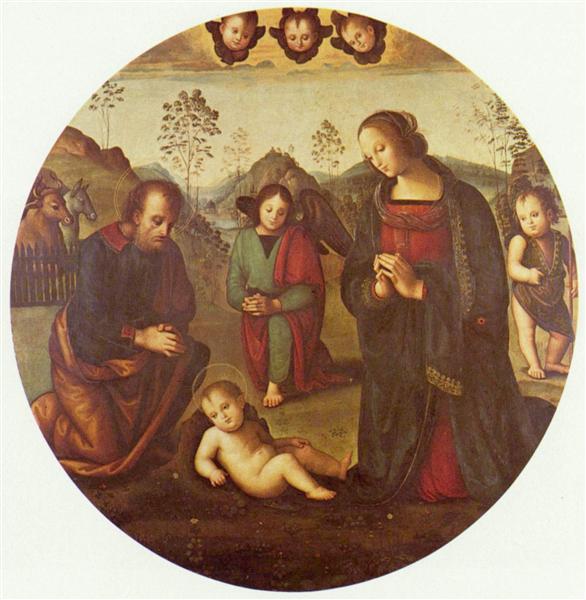 Birth of Christ, Tondo - Pietro Perugino