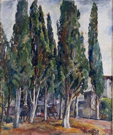 Crimea. Cypress., 1930 - Pjotr Petrowitsch Kontschalowski
