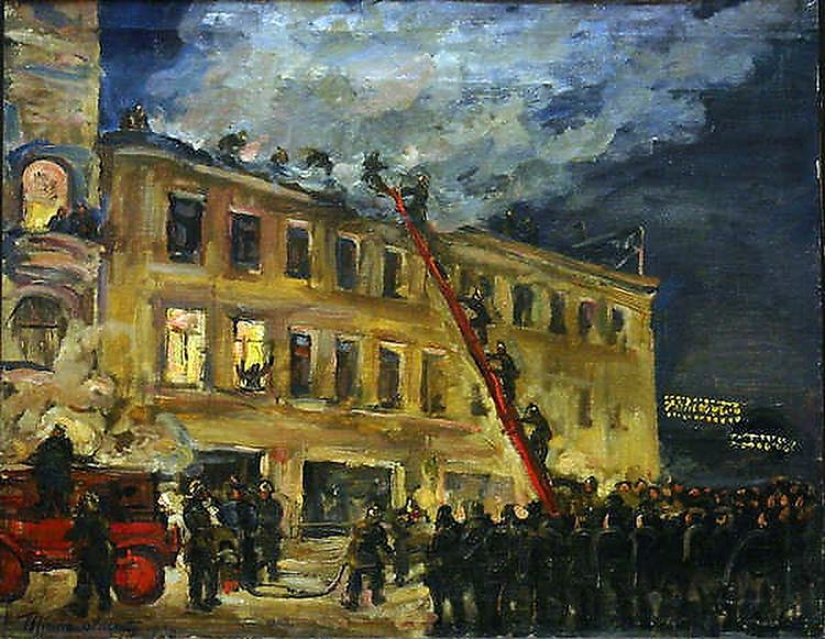 Пожар, 1930 - Пётр Кончаловский