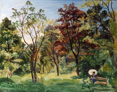 In the garden. Sunny day., 1932 - Pjotr Petrowitsch Kontschalowski
