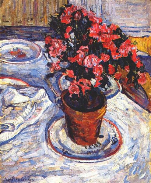 Paris. Azaleas in a pot., 1908 - Петро Кончаловський