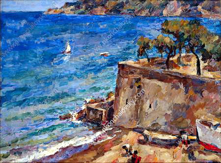 Seashore. Italy., 1924 - Pyotr Konchalovsky
