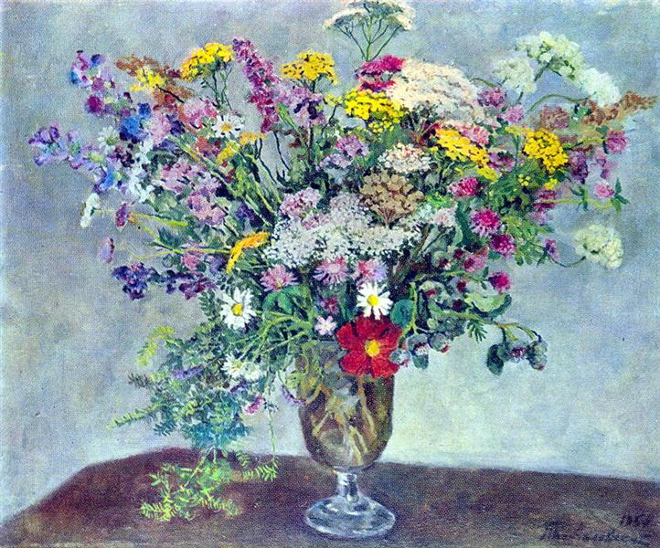 Натюрморт. Полевые цветы., 1950 - Пётр Кончаловский